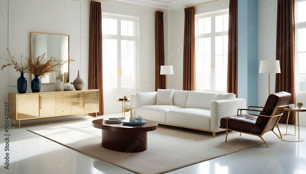 Fototapeta premium Photo interior modern design room 3d illustration