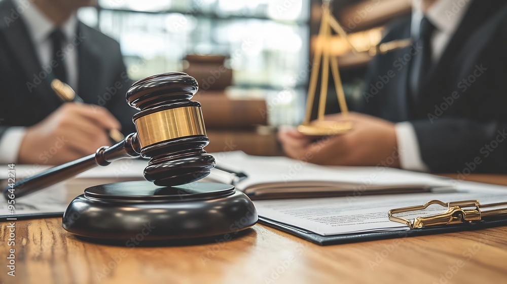 business people and lawyers discussing contract papers sitting at the table Concepts of law advice legal services : Generative AI business people and lawyers discussing contract papers sitting at the table Concepts of law advice legal services : Generative AI