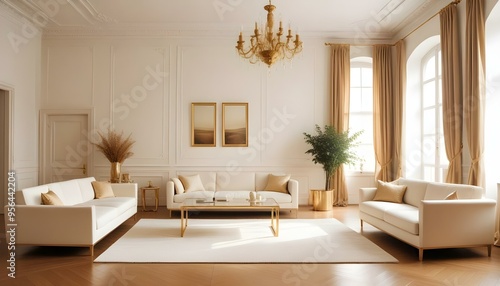 Photo interior modern design room 3d illustration