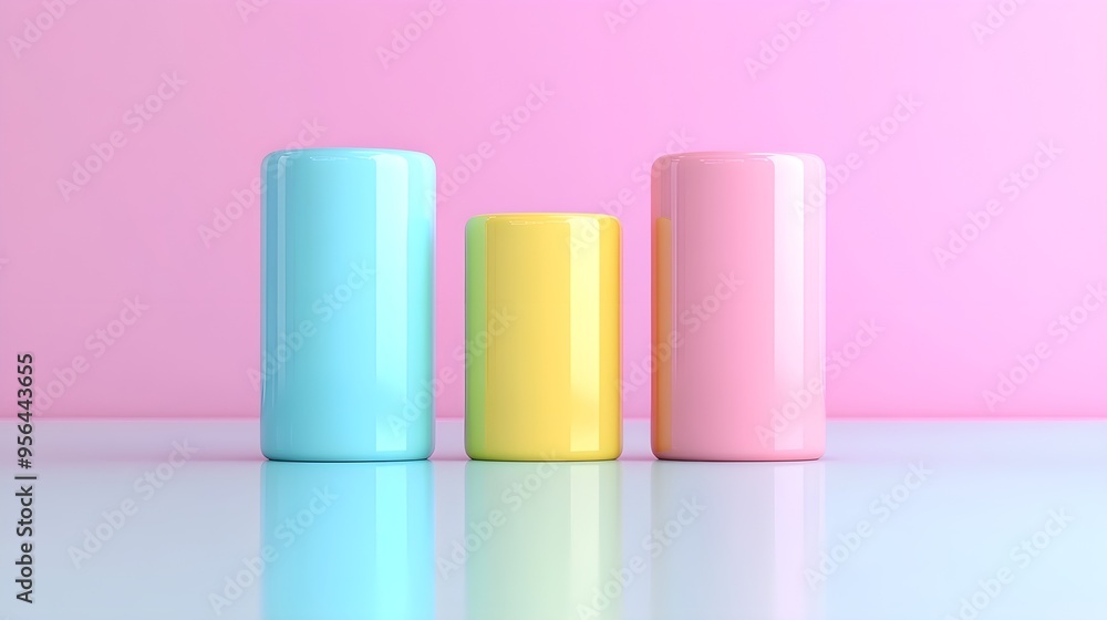 Pastel Cylinder Podium for Product Display Pastel Cylinder Podium for Product Display