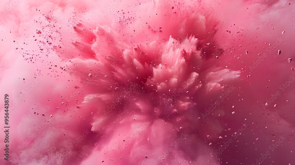 Obraz premium Pink powder explosion background