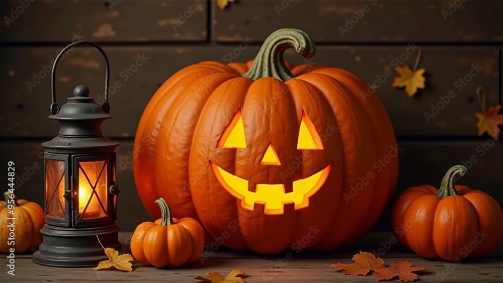jack o lantern with pumpkin jack o lantern with pumpkin