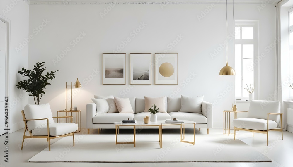 Photo interior modern design room 3d illustration Photo interior modern design room 3d illustration