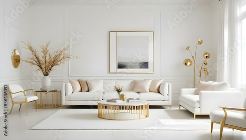 Photo interior modern design room 3d illustration