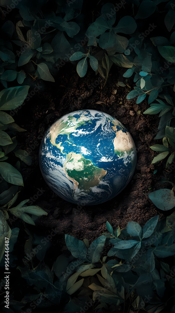 Ecological harmony of seedling and Earth, showcasing sustainability Ecological harmony of seedling and Earth, showcasing sustainability