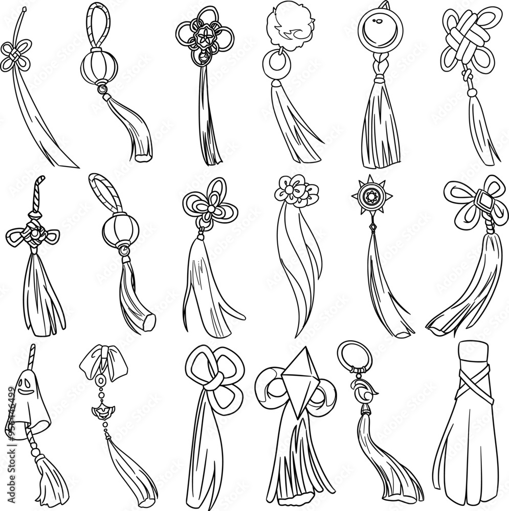set of traditional tassel accessories set of traditional tassel accessories