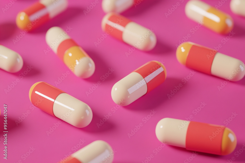 Many pill 3D style. Many pill 3D style.
