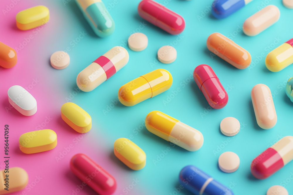 Many pill 3D style. Many pill 3D style.