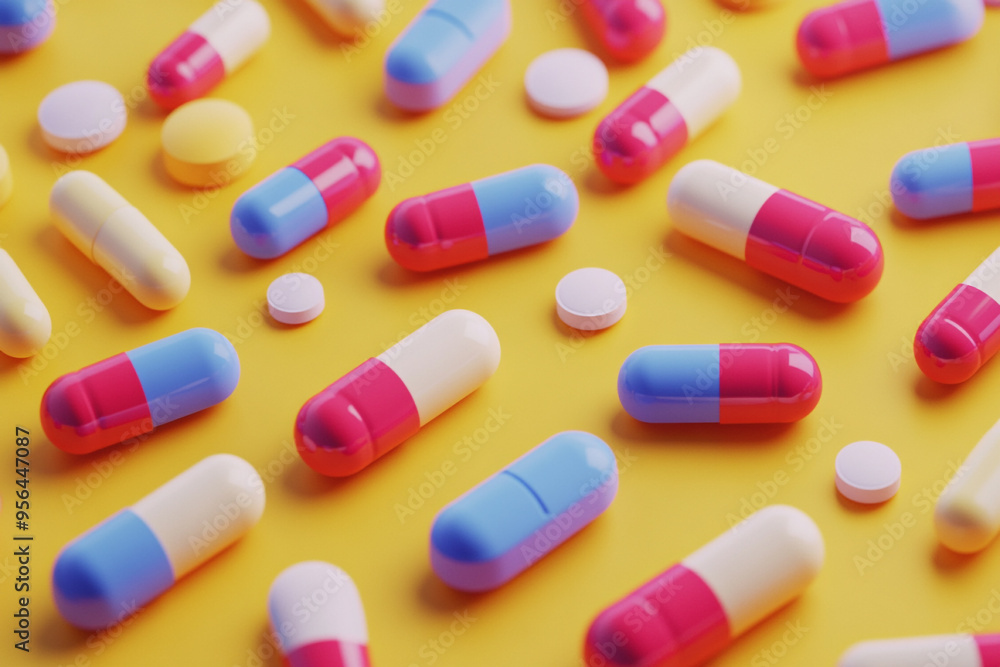 Many pill 3D style. Many pill 3D style.