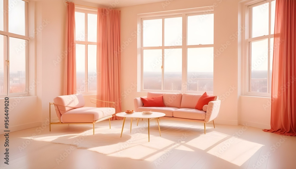 Photo interior modern design room 3d illustration Photo interior modern design room 3d illustration