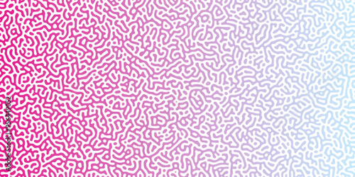 Turing reaction diffusion monochrome seamless pattern with chaotic motion. Abstract Turing organic wallpaper with background.  Abstract diffusion pattern with chaotic shapes. Vector illustration