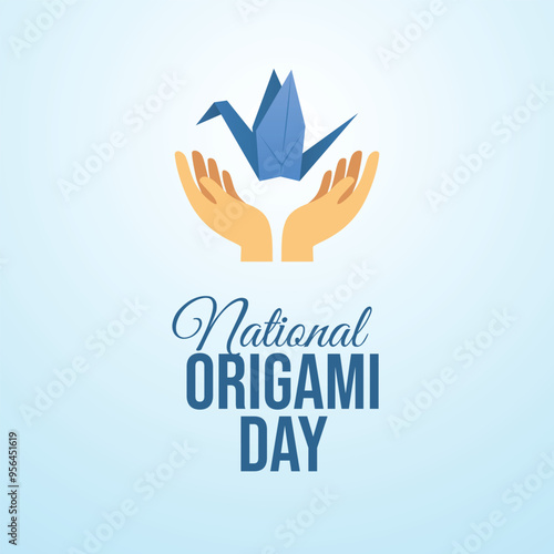 vector graphic of National Origami Day ideal for National Origami Day celebration.