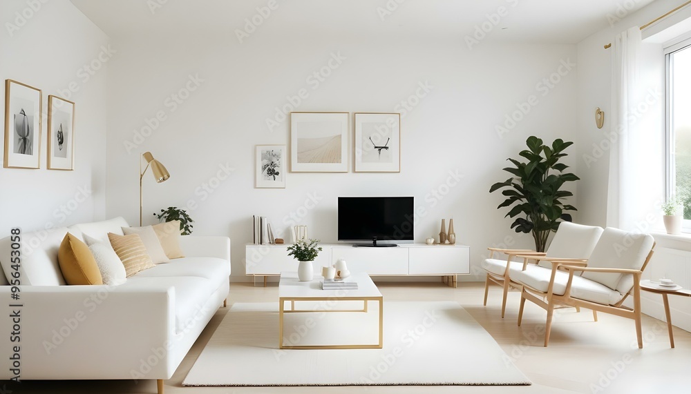 Fototapeta premium Photo interior modern design room 3d illustration