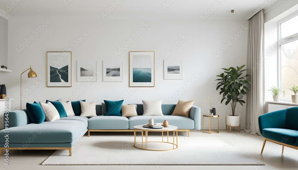 Photo interior modern design room 3d illustration Photo interior modern design room 3d illustration