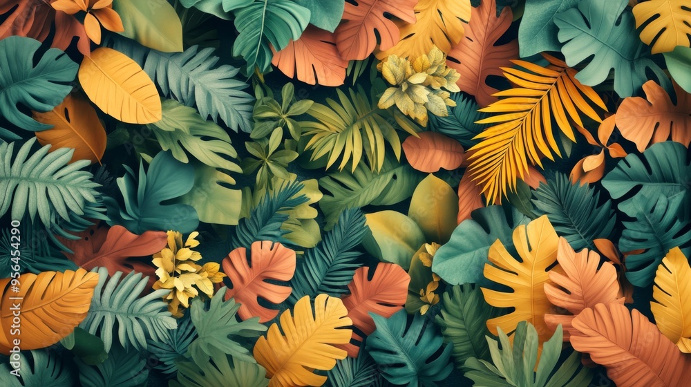 Enchanting Forest Diversity - Vibrant Landscape with Rich Wildlife and Flora, High Saturation and Contrasting Colors, Copy Space for Text Enchanting Forest Diversity - Vibrant Landscape with Rich Wildlife and Flora, High Saturation and Contrasting Colors, Copy Space for Text