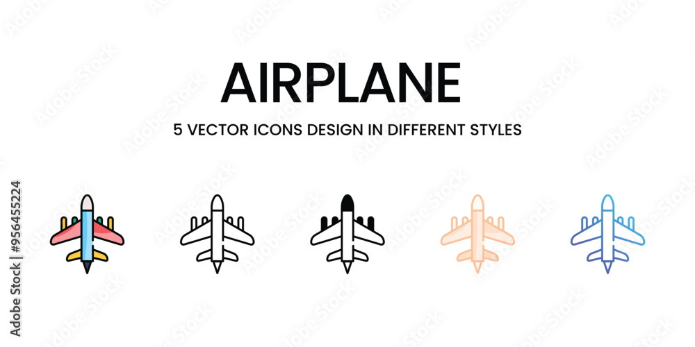 Airplane icons set ready to use vector icon stock illustration Airplane icons set ready to use vector icon stock illustration
