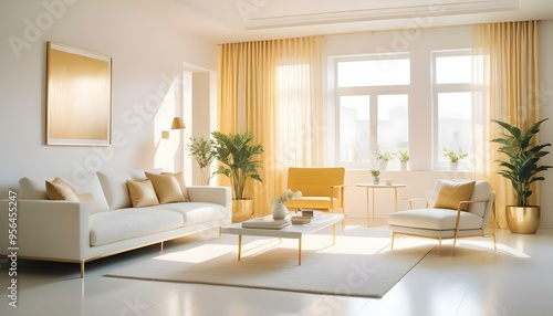 Wallpaper Mural Photo interior modern design room 3d illustration Torontodigital.ca