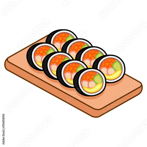 Korean Kimbap Vector