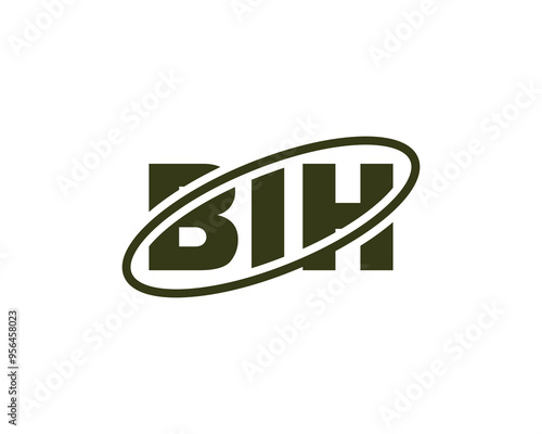 BIH logo design vector template. BIH photo