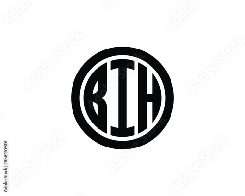 BIH logo design vector template. BIH photo