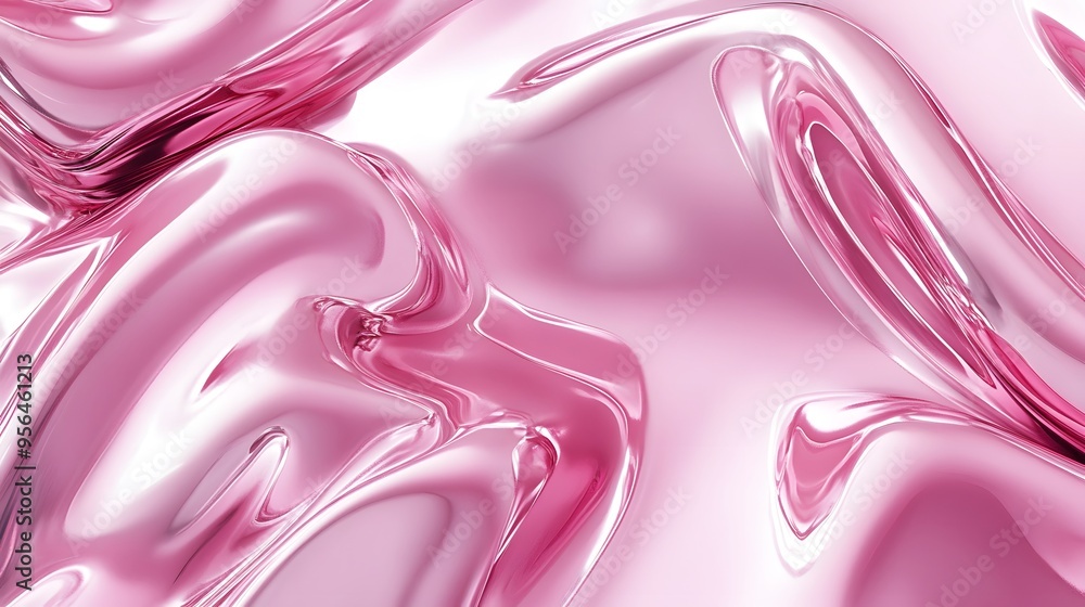 pink chrome metal background