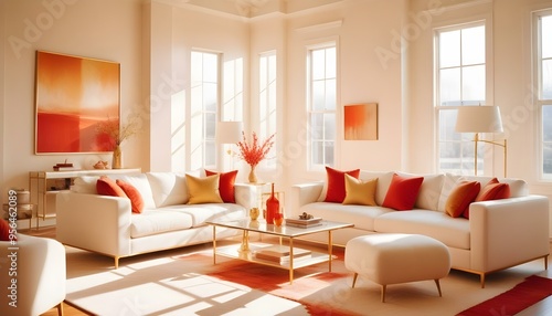 Photo interior modern design room 3d illustration