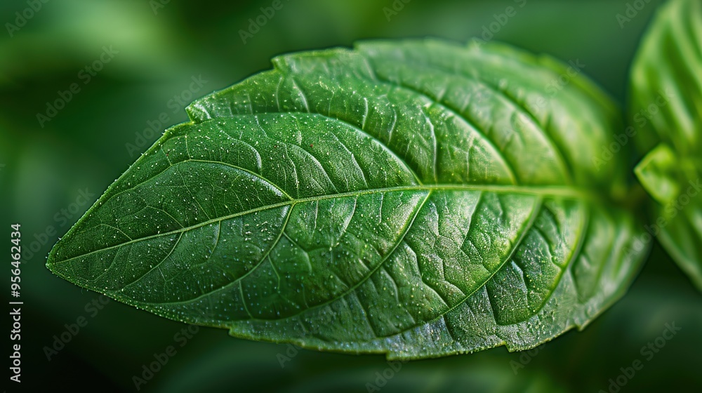 Closeup of a Green Leaf Closeup of a Green Leaf
