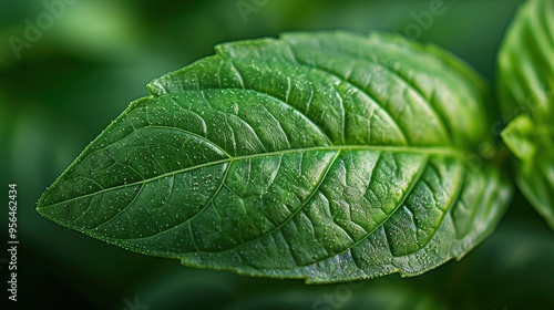 Closeup of a Green Leaf