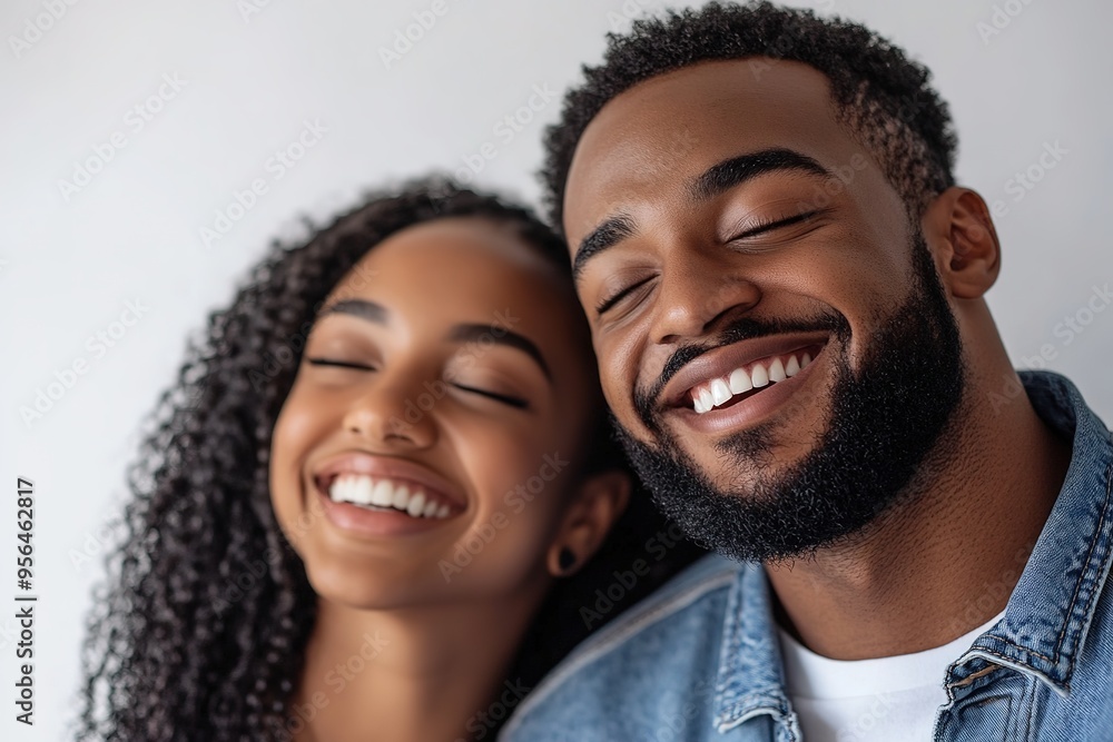 Happy couple sharing a joyous moment together Happy couple sharing a joyous moment together