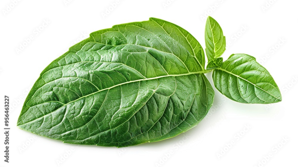 Fototapeta premium Fresh Green Basil Leaf