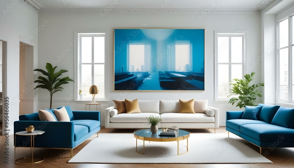 Photo interior modern design room 3d illustration Photo interior modern design room 3d illustration
