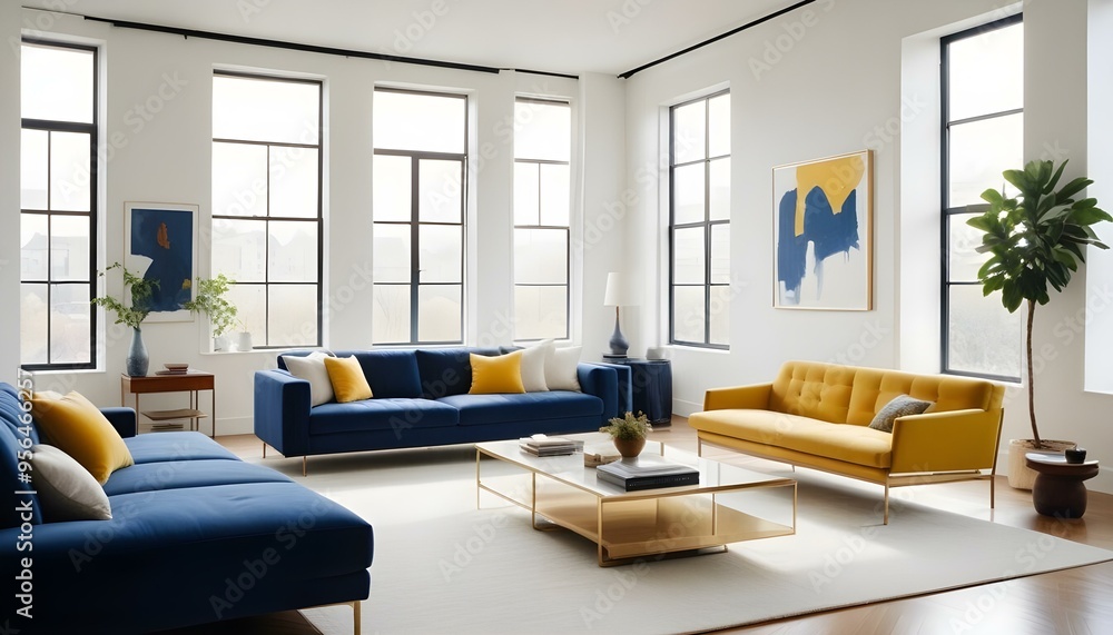 Photo interior modern design room 3d illustration Photo interior modern design room 3d illustration