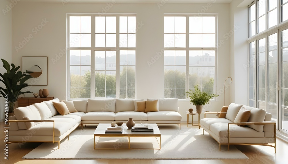 Photo interior modern design room 3d illustration Photo interior modern design room 3d illustration