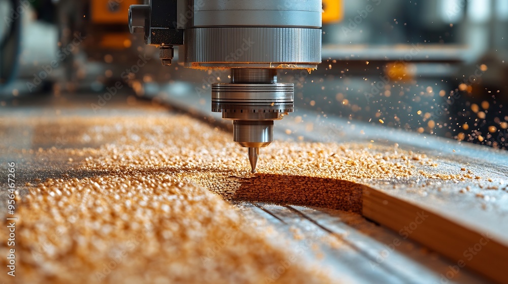 Woodworking equipment Milling machine for woodworking Equipment for furniture production Process Milling wooden surface from sawdust Manufacturing machine Woodworking equipment in prod : Generative AI Woodworking equipment Milling machine for woodworking Equipment for furniture production Process Milling wooden surface from sawdust Manufacturing machine Woodworking equipment in prod : Generative AI