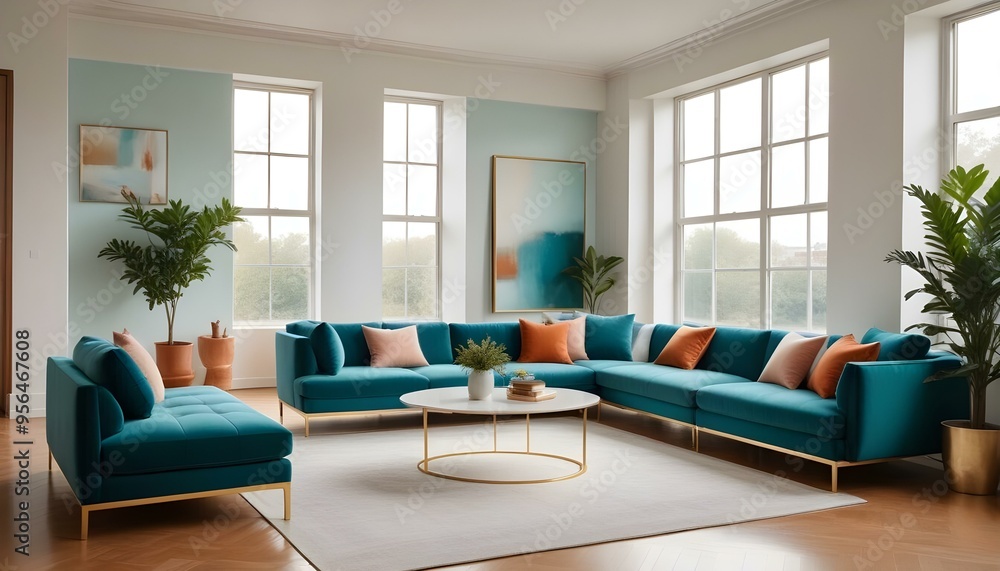 Photo interior modern design room 3d illustration Photo interior modern design room 3d illustration