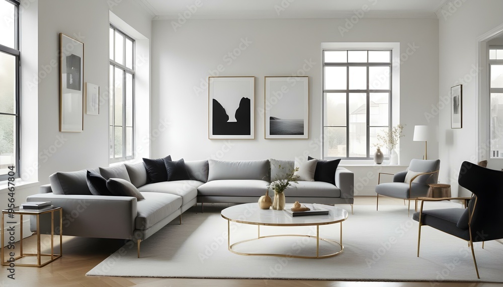 Photo interior modern design room 3d illustration Photo interior modern design room 3d illustration