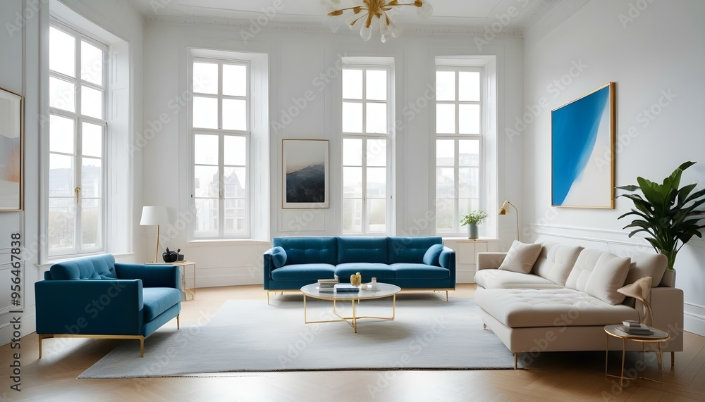 Photo interior modern design room 3d illustration Photo interior modern design room 3d illustration