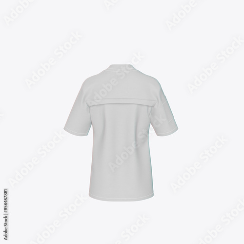 Men's Chef's Jacket Mockup. 3D Model