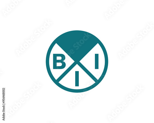 BII logo design vector template. BII photo