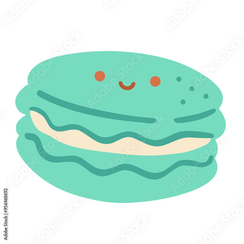 Cute macaron illustration