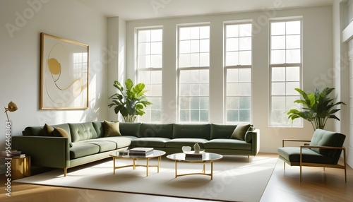 Photo interior modern design room 3d illustration