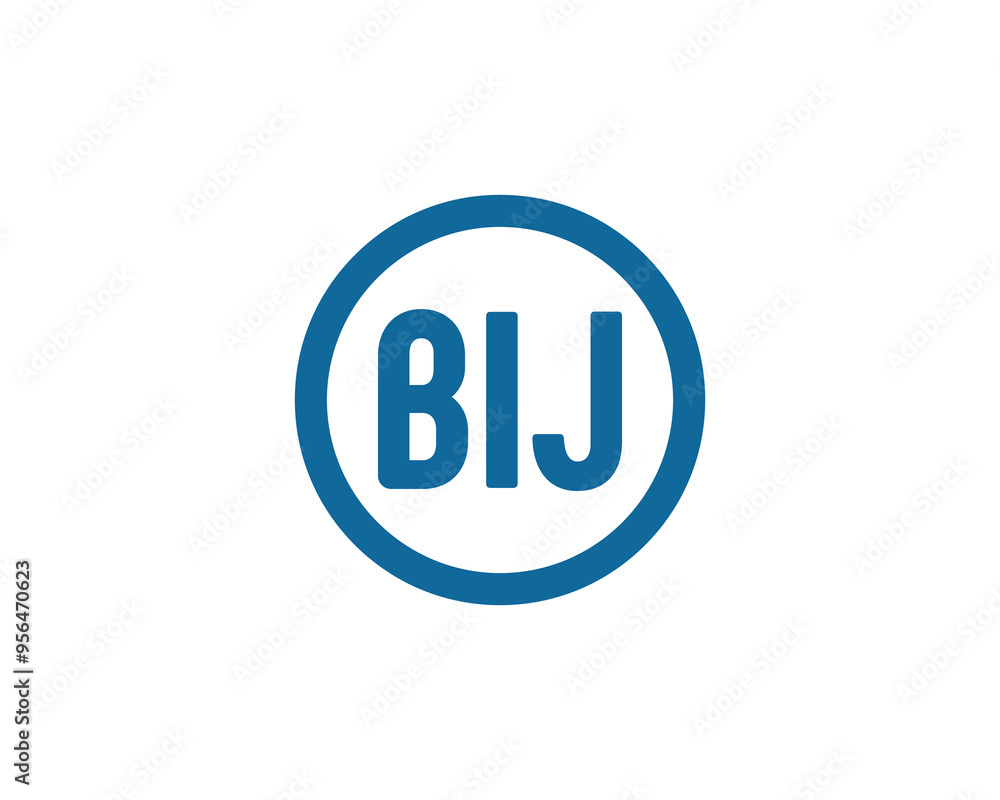 BIJ logo design vector template. BIJ BIJ logo design vector template. BIJ