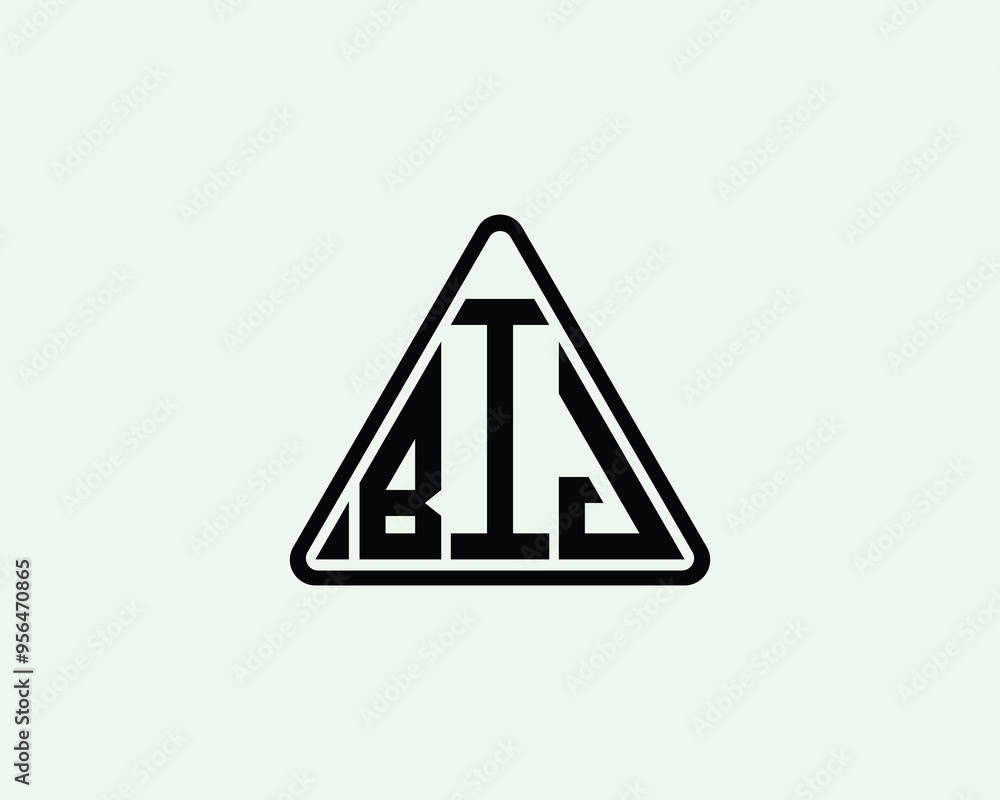 BIJ logo design vector template. BIJ BIJ logo design vector template. BIJ