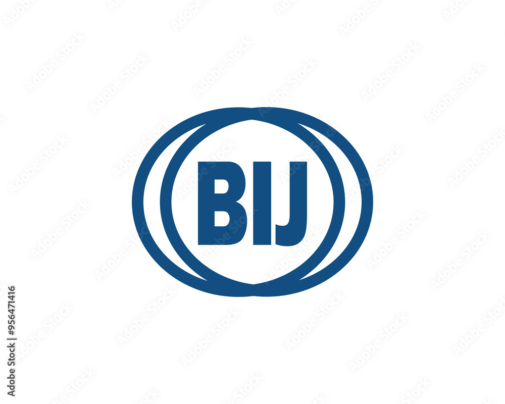 BIJ logo design vector template. BIJ BIJ logo design vector template. BIJ