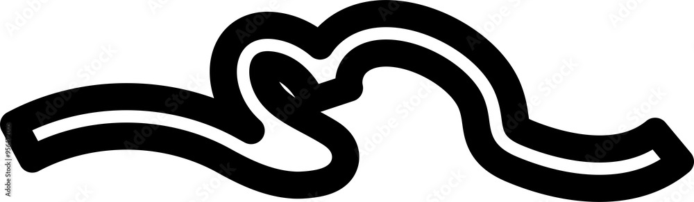 Bold curved lines, strokes and doodles element Bold curved lines, strokes and doodles element