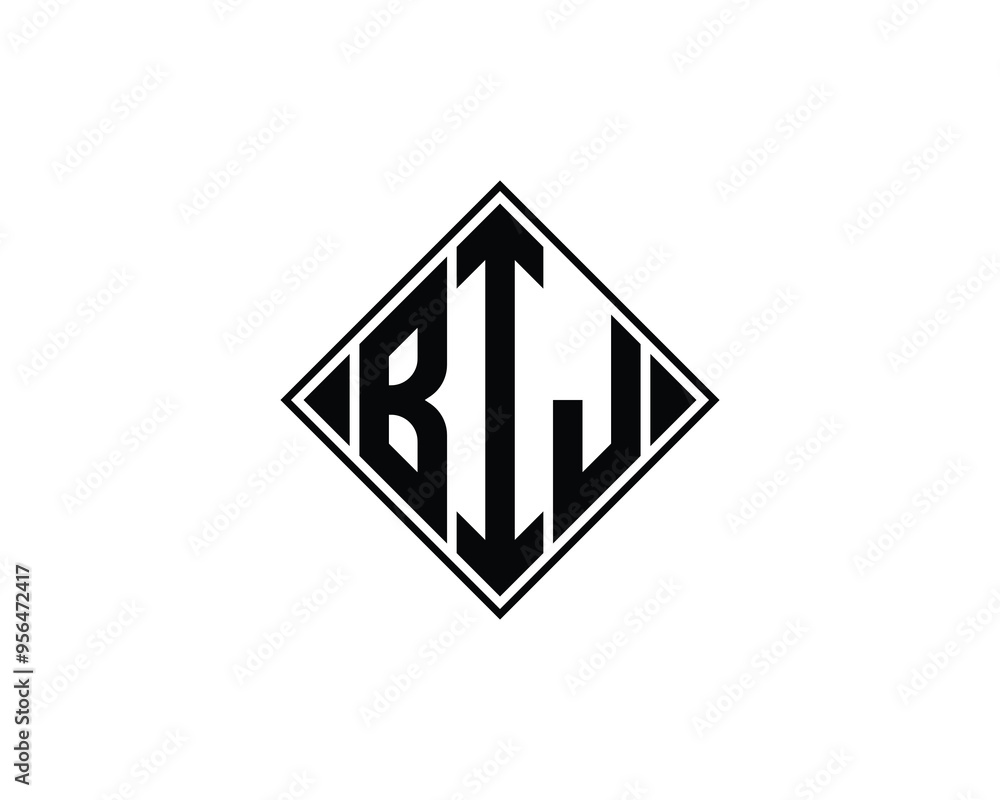 BIJ logo design vector template. BIJ BIJ logo design vector template. BIJ