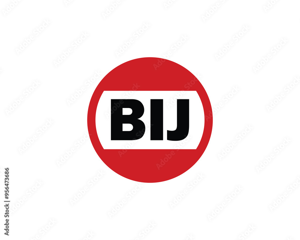 BIJ logo design vector template. BIJ BIJ logo design vector template. BIJ