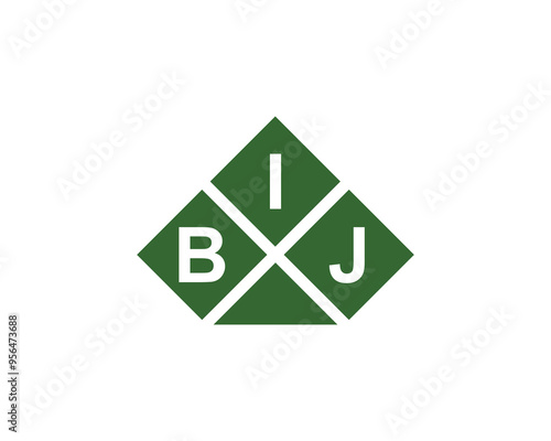 BIJ logo design vector template. BIJ