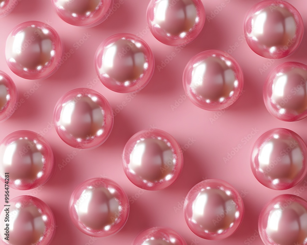 Pink pearls background Pink pearls background