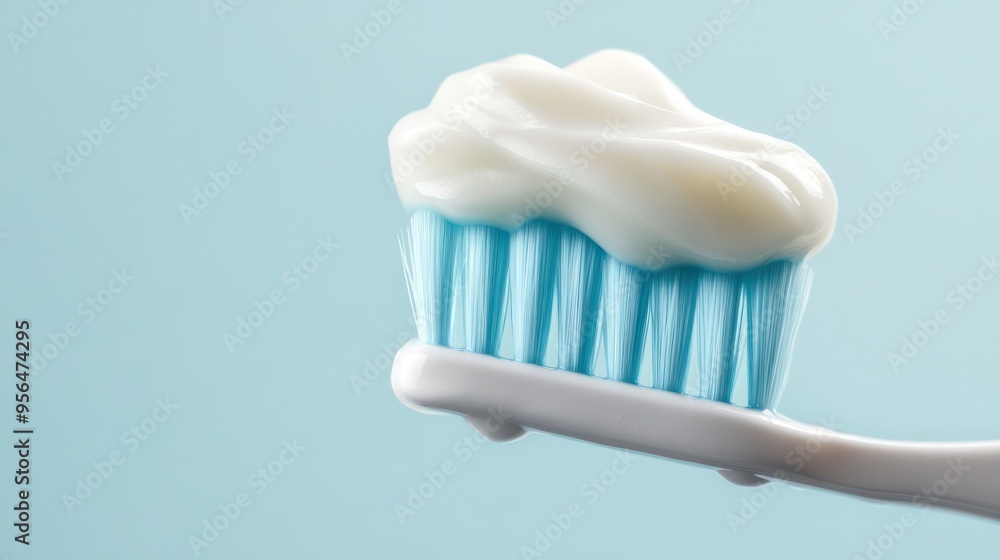 A toothbrush with toothpaste on it A toothbrush with toothpaste on it